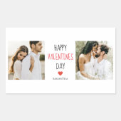 Sticker Rectangulaire Deux photos | Happy Valentines Day | (Devant)