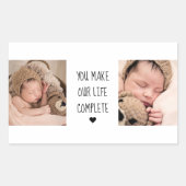 Sticker Rectangulaire Deux photos modernes | Vous Rendez Notre Vie Compl (Devant)
