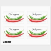 Sticker Rectangulaire Deux poivrons chauds (Feuille)