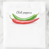 Sticker Rectangulaire Deux poivrons chauds (Sac)