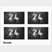 Sticker Rectangulaire deux quatre poteaux (Feuille)