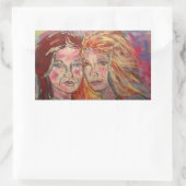 Sticker Rectangulaire Deux Sœurs (Sac)