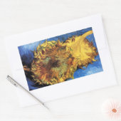 Sticker Rectangulaire Deux Tournesols coupés Van Gogh Art (Enveloppe)