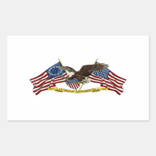 Sticker Rectangulaire Deuxième liberté Eagle d'amendement