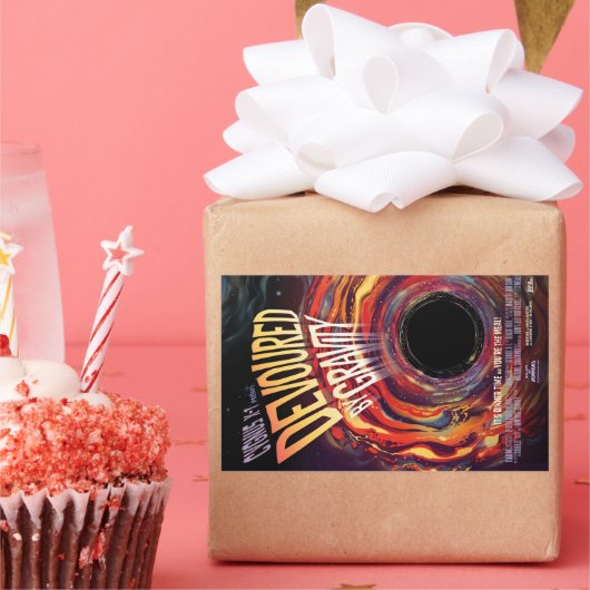 Sticker Rectangulaire Dévasté Par Gravité Halloween Trou Horreur Noir (Fête)