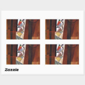 Sticker Rectangulaire Développement de Kandinsky dans la peinture Abstra (Feuille)