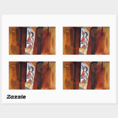 Sticker Rectangulaire Développement de Kandinsky dans la peinture Abstra (Feuille)