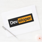 Sticker Rectangulaire Développeur (Enveloppe)