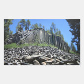 Sticker Rectangulaire Devils Postpile - Sierra (Devant)