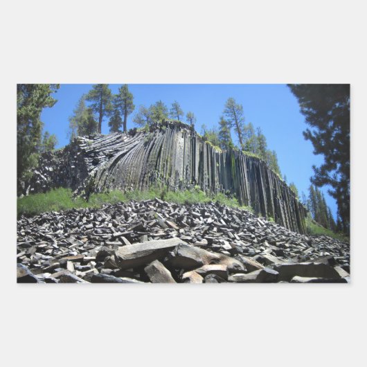 Sticker Rectangulaire Devils Postpile - Sierra (Devant)
