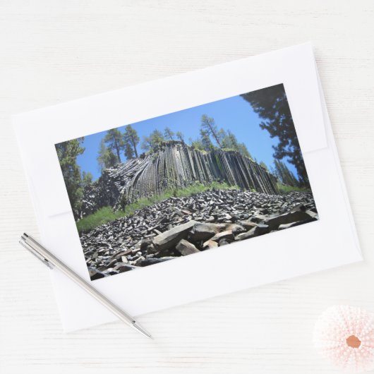 Sticker Rectangulaire Devils Postpile - Sierra (Enveloppe)