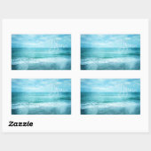Sticker Rectangulaire Devis Dream Beach Citations Turquoise Blue Ocean (Feuille)