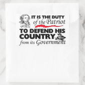 Sticker Rectangulaire Devoir Du Patriote ! (Sac)