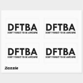 STICKER RECTANGULAIRE DFTBA (Feuille)