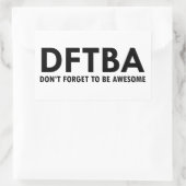STICKER RECTANGULAIRE DFTBA (Sac)