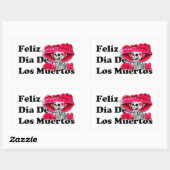 Sticker Rectangulaire Dia De Los Muertos (La Catrina) (Feuille)