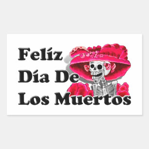 Sticker Rectangulaire Dia De Los Muertos (La Catrina)