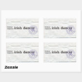 Sticker Rectangulaire Diagnostic Médicale : danseur irlandais (Feuille)