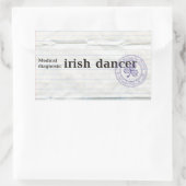 Sticker Rectangulaire Diagnostic Médicale : danseur irlandais (Sac)