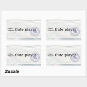 Sticker Rectangulaire Diagnostic Médicale : lecteur de flute (Feuille)
