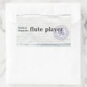 Sticker Rectangulaire Diagnostic Médicale : lecteur de flute (Sac)