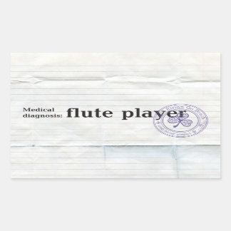 Sticker Rectangulaire Diagnostic Médicale : lecteur de flute