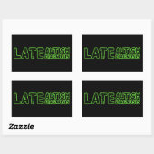 Sticker Rectangulaire Diagnostic tardif de l'autisme Noir et vert (Feuille)