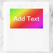 Sticker Rectangulaire Diagonale arc-en-ciel rouge à vert (Sac)