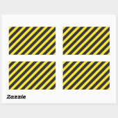 Sticker Rectangulaire Diagonale des rayures de construction (Feuille)