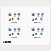 Sticker Rectangulaire Diagramme des cellules de sang blanc Leukocytes (Feuille)