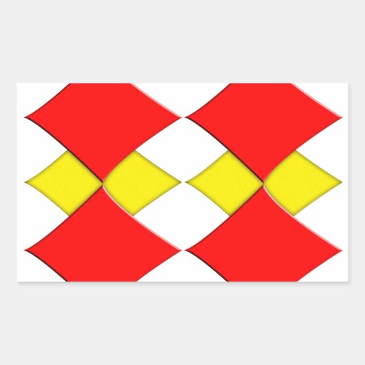 Sticker Rectangulaire Diamants (Devant)