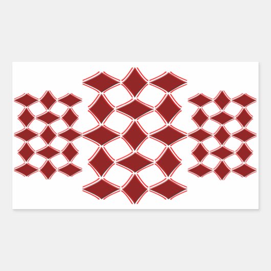 Sticker Rectangulaire Diamants (Devant)