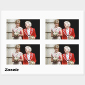 Sticker Rectangulaire Diana-Barbara Bush (Feuille)