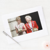 Sticker Rectangulaire Diana-Barbara Bush (Enveloppe)