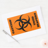 Sticker Rectangulaire Diapeurs utilisés bioaléa recto vertical orange (Enveloppe)
