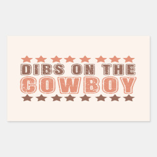 Sticker Rectangulaire Dibs Sur Le Cowboy