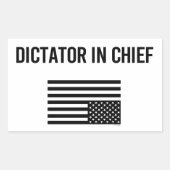 Sticker Rectangulaire Dictateur En Chef (Devant)