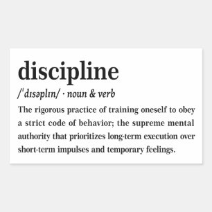 Sticker Rectangulaire Dictionnaire de discipline Définition esthétique