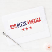Sticker Rectangulaire Dieu bénisse l'Amérique (Enveloppe)