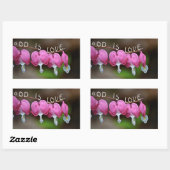 Sticker Rectangulaire Dieu est coeur d'amour (Feuille)