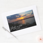 Sticker Rectangulaire Dieu fera un chemin il semble qu'il n'y ait aucun  (Enveloppe)