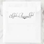 Sticker Rectangulaire Dieu incroyable (Sac)