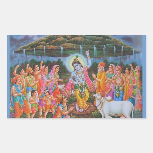 Sticker Rectangulaire Dieu indien (Devant)