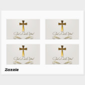 Sticker Rectangulaire Dieu t'aime (Feuille)