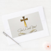 Sticker Rectangulaire Dieu t'aime (Enveloppe)