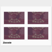Sticker Rectangulaire Dieu vous bénisse Giraffes Art Imprimer/Design (Feuille)