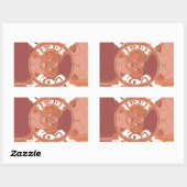 Sticker Rectangulaire Dieu Vous Bénit Un Design De Texte Inspirant. (Feuille)