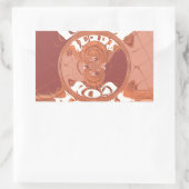 Sticker Rectangulaire Dieu Vous Bénit Un Design De Texte Inspirant. (Sac)