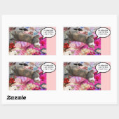 Sticker Rectangulaire Dilemme de Princess Tatus Cat (Feuille)