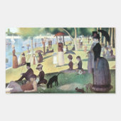 Sticker Rectangulaire Dimanche après-midi, île La Grande Jatte par Seura (Devant)
